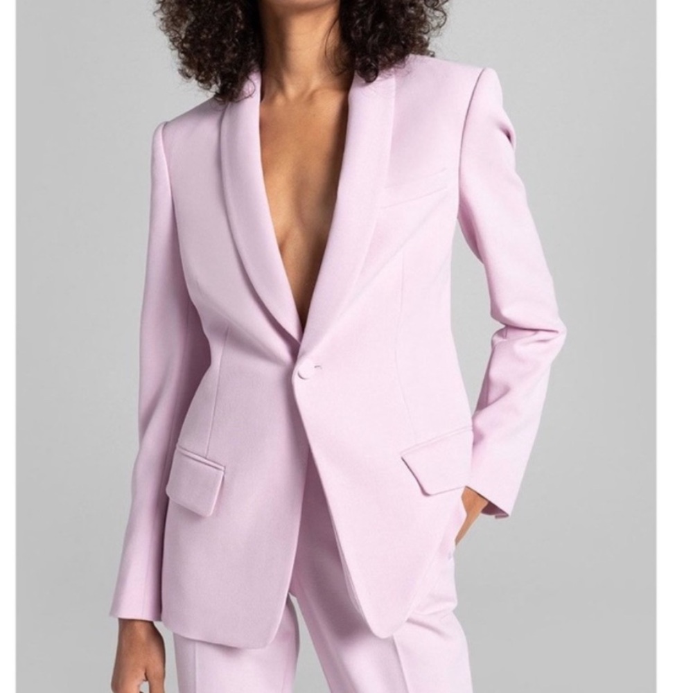 A.L.C. Pink Blazer with Notched Lapels and Structured Shoulders